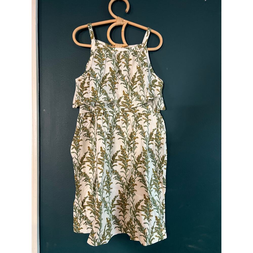 NWT Kate Quinn Woods Spaghetti Strap Ruffle Dress in Goldenrod 8y Organic Cotton